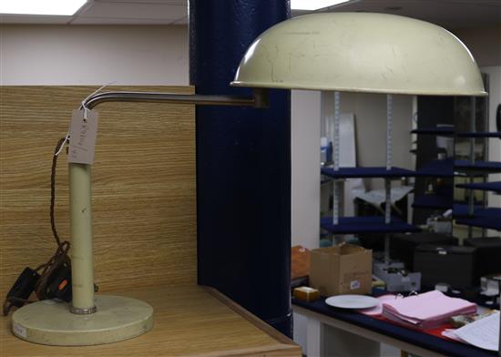 A 1950s/60s cream and chrome table lamp